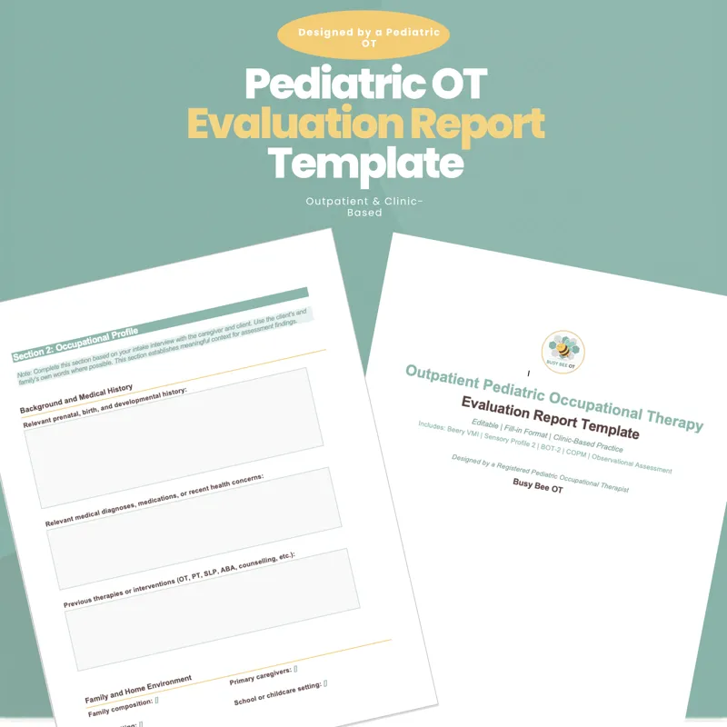 OT Evaluation Report Template cover