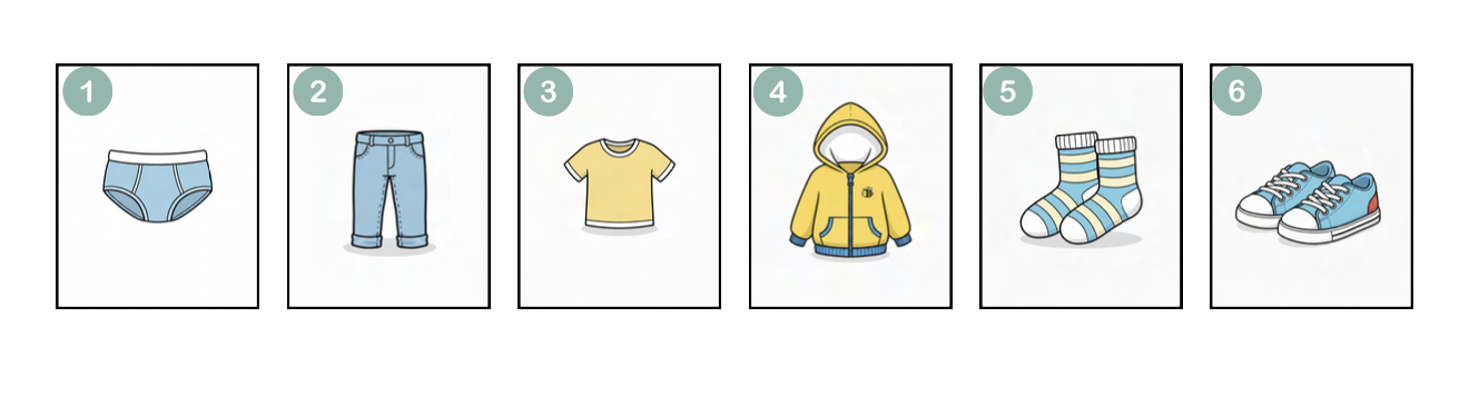 Numbered routine strip preview